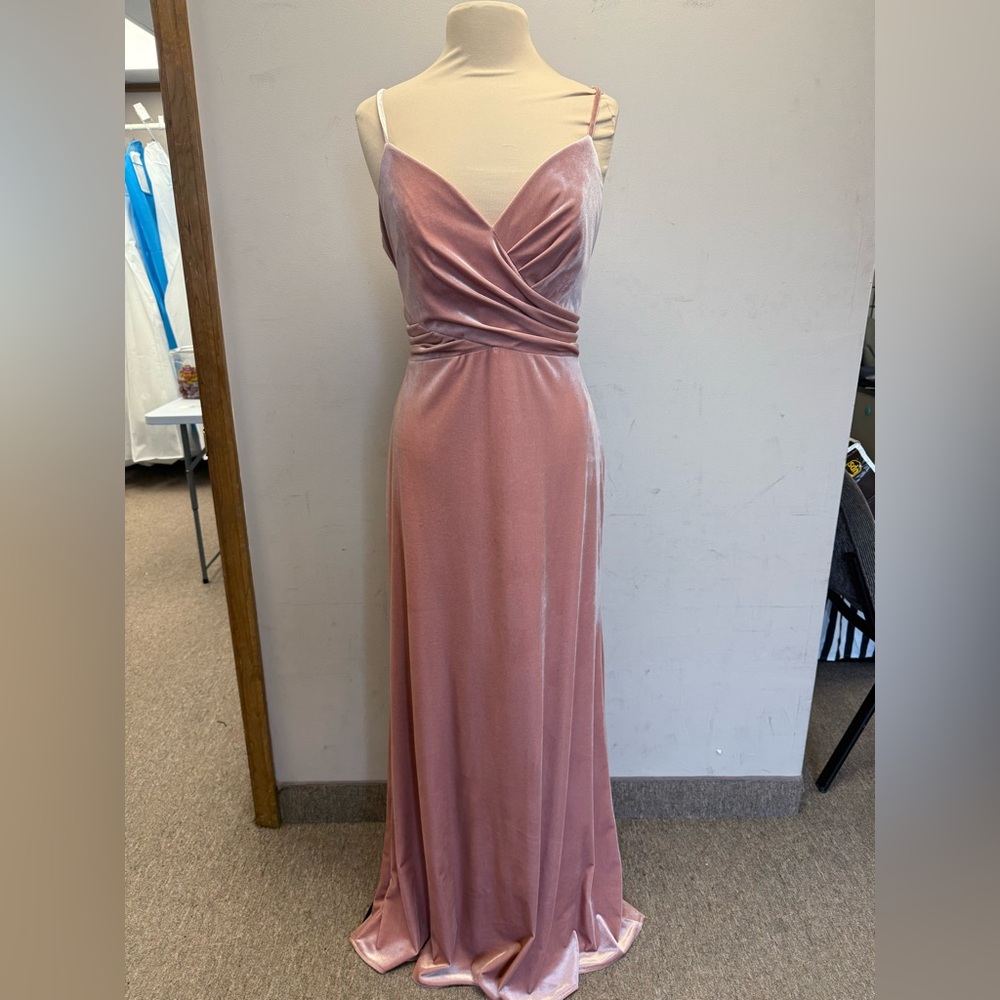 Elegant Velvet dusty rose Evening Gown